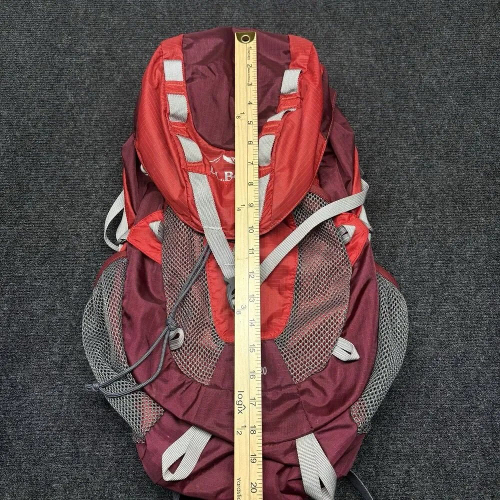 LL Bean Escape 20 Daypack Backpack Hiking Rucksack Red Maroon Outdoor Bag